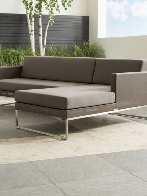 Dune Taupe 2-piece Right Arm Chaise Sectional With Sunbrella ® Cushions