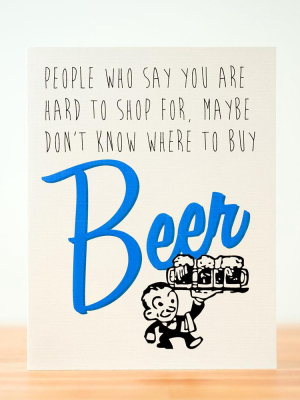 Where To Buy Beer... Birthday Card