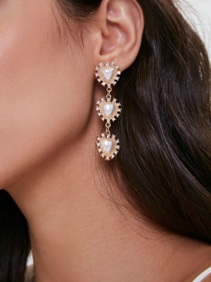 Faux Pearl Tiered Drop Earrings