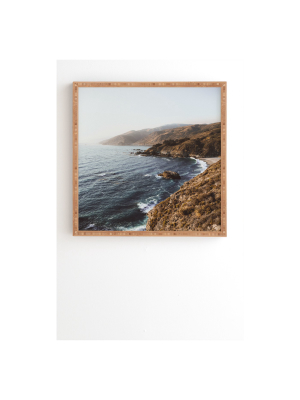 Garrett Lockh The Waves Framed Wall Art Blue - Society6