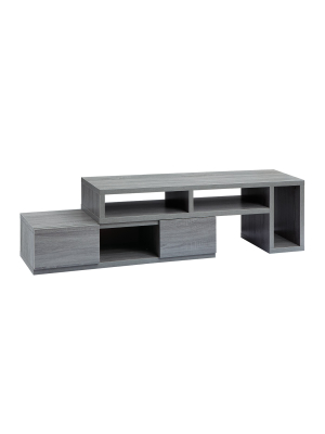 65"adjustable Tv Stand Console Gray - Techni Mobili