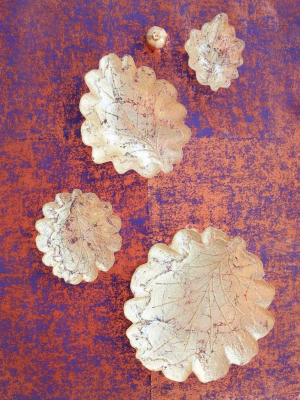 Vietri Moon Glass Leaf Platter