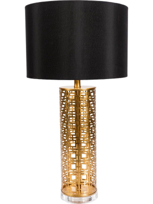 Bean Table Lamp Black/gold