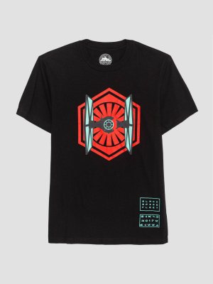 Men's Star Wars Galaxy's Edge Tie-fighter Short Sleeve T-shirt - Black