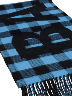 Balenciaga Checked Oversize Scarf