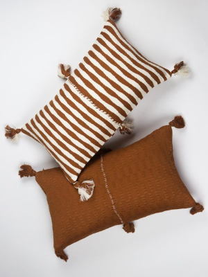 Antigua Lumbar Pillow - Umber Striped
