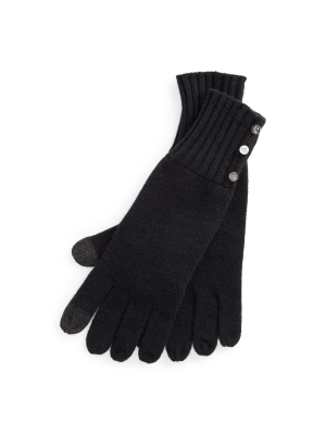 Button-trim Tech Gloves