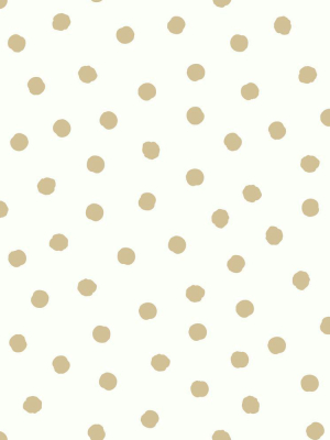 Spot Peel & Stick Wallpaper In Gold By Roommates For York Wallcoverings