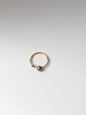 Mis-matched Twin Tahitian Pearl Cuff Ring