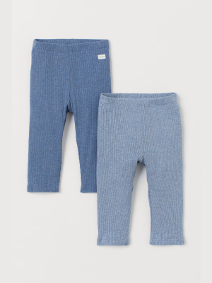 2-pack Ribbed Leggings