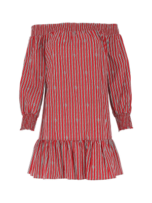 Michael Michael Kors Bardot Stripe Print Dress