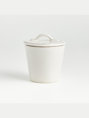 Marin White Sugar Bowl With Lid
