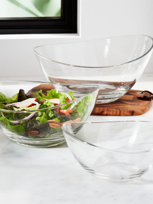 Wave Glass Mixing Bowls, Set Of 3