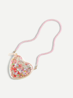 Girls' Shake-up Sequin Heart Bag