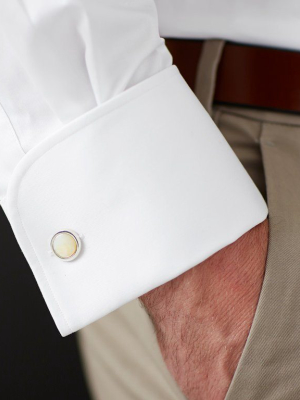 The White Fine Twill French Cuff - Slim