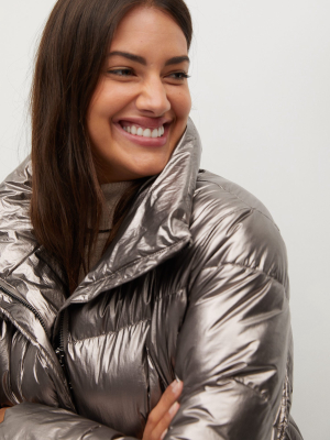 Metallic Puffer Jacket