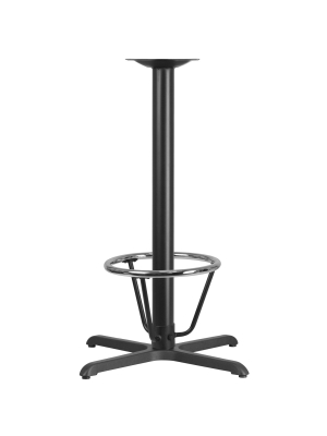 Flash Furniture 30'' X 30'' Restaurant Table X-base With 3'' Dia. Bar Height Column And Foot Ring