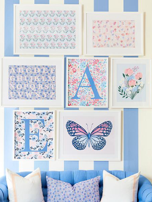 Cait Kids: Butterfly Garden Letter Print