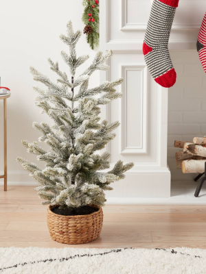 3ft Artificial Christmas Tabletop Flocked Tree - Threshold™