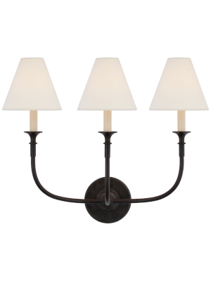 Piaf Triple Sconce