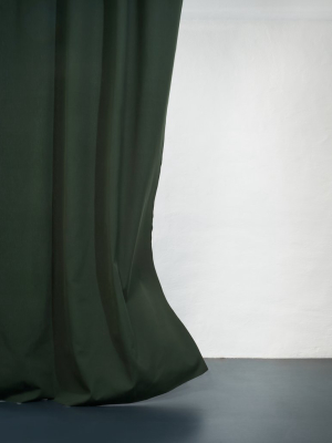 Outdoor Canvas Curtain Col. Leave Green - Extra Wide