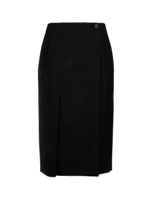 Prada Pinstripe Midi Skirt