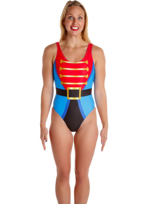 The Wooden Soldier | Nutcracker Holiday One Piece Swim Suit