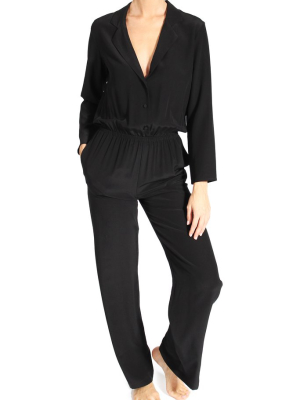 Crepe De Chine Silk Jumpsuit