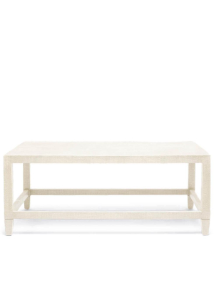 Conrad Coffee Table Off White Faux Raffia