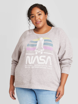 Women's Nasa Graphic Sweatshirt - Gray