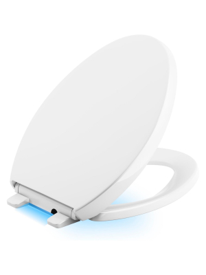 Kohler K-75792 Reveal Elongated Closed Front Toilet Seat With Nightlight