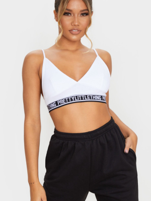 Prettylittlething White Rib Bralet