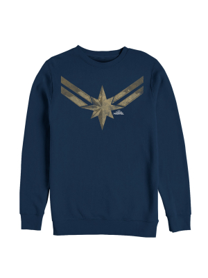 Men's Marvel Captain Marvel Vintage Star Costume Sweatshirt