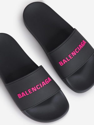 Balenciaga Logo Slide Sandals