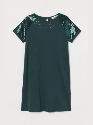 Shimmery T-shirt Dress