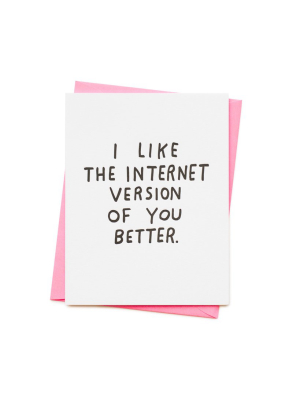 Internet Version Of You – Card