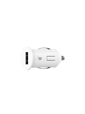 Just Wireless 1.0a/5w 1-port Usb-a Car Charger - White