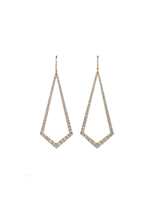 Kite Diamond Chandelier Earrings - Yellow Gold