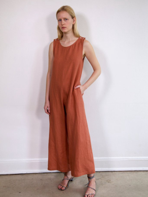 Big Mac Jumpsuit Clay Linen