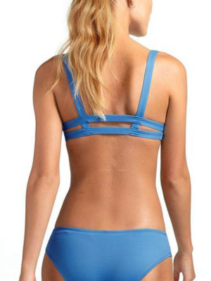 Vitamin A Emelia Ecolux Triple Strap Bottom In Mediterranean Blue 717b Mbe