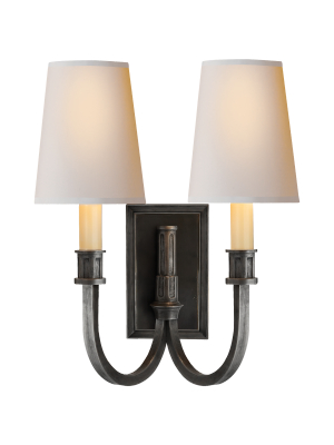 Modern Library Double Sconce In Various Colors