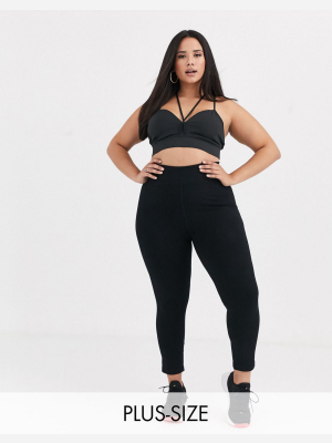 Asos 4505 Curve Icon Legging In Cotton Touch