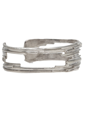 Sterling Silver Cut Out Cuff (m) (b-78 Edition #5,6 Silver)