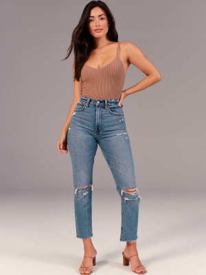 Curve Love Ultra High Rise Ankle Straight Jeans