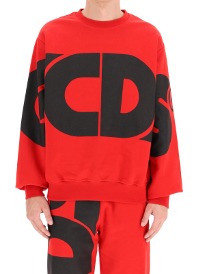 Gcds Macro Logo Crewneck Sweatshirt