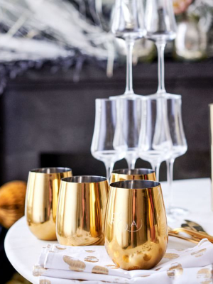 Metal Stemless Wine Glasses