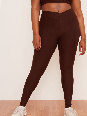 Recycled Crossover Pocket Legging - Chai