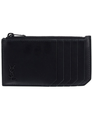 Saint Laurent Tiny Monogram Fragments Zip Card Case