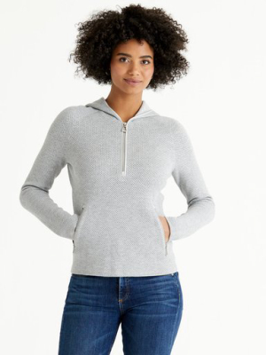 Half-zip Mesh Sweater