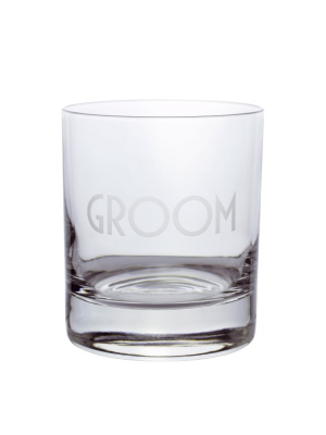 Groom Double Old-fashioned Glass